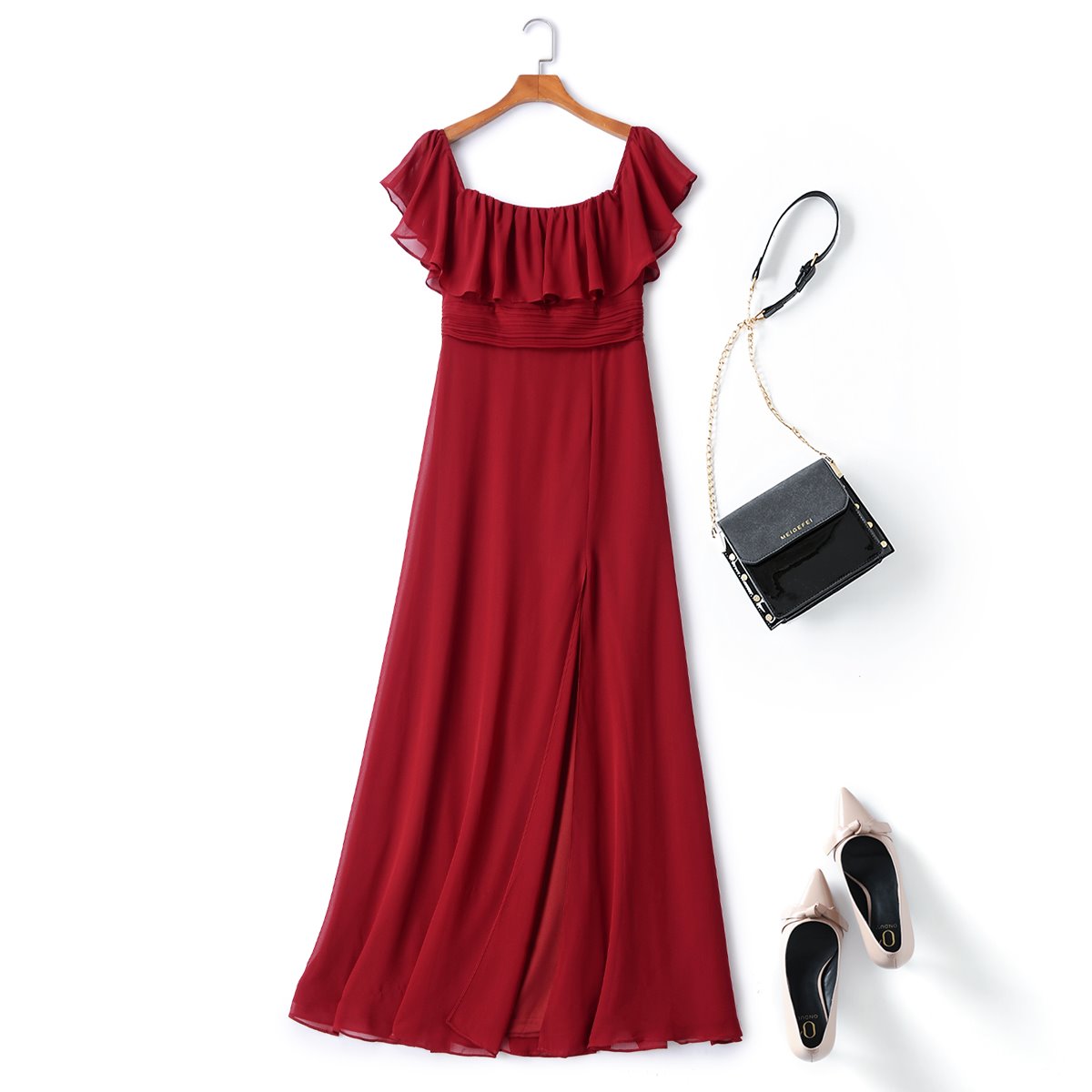 Alivia Plus Size Chiffon Evening Dress