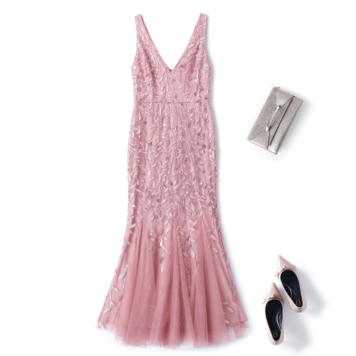 Wynona Plus Size Pink Evening Dress