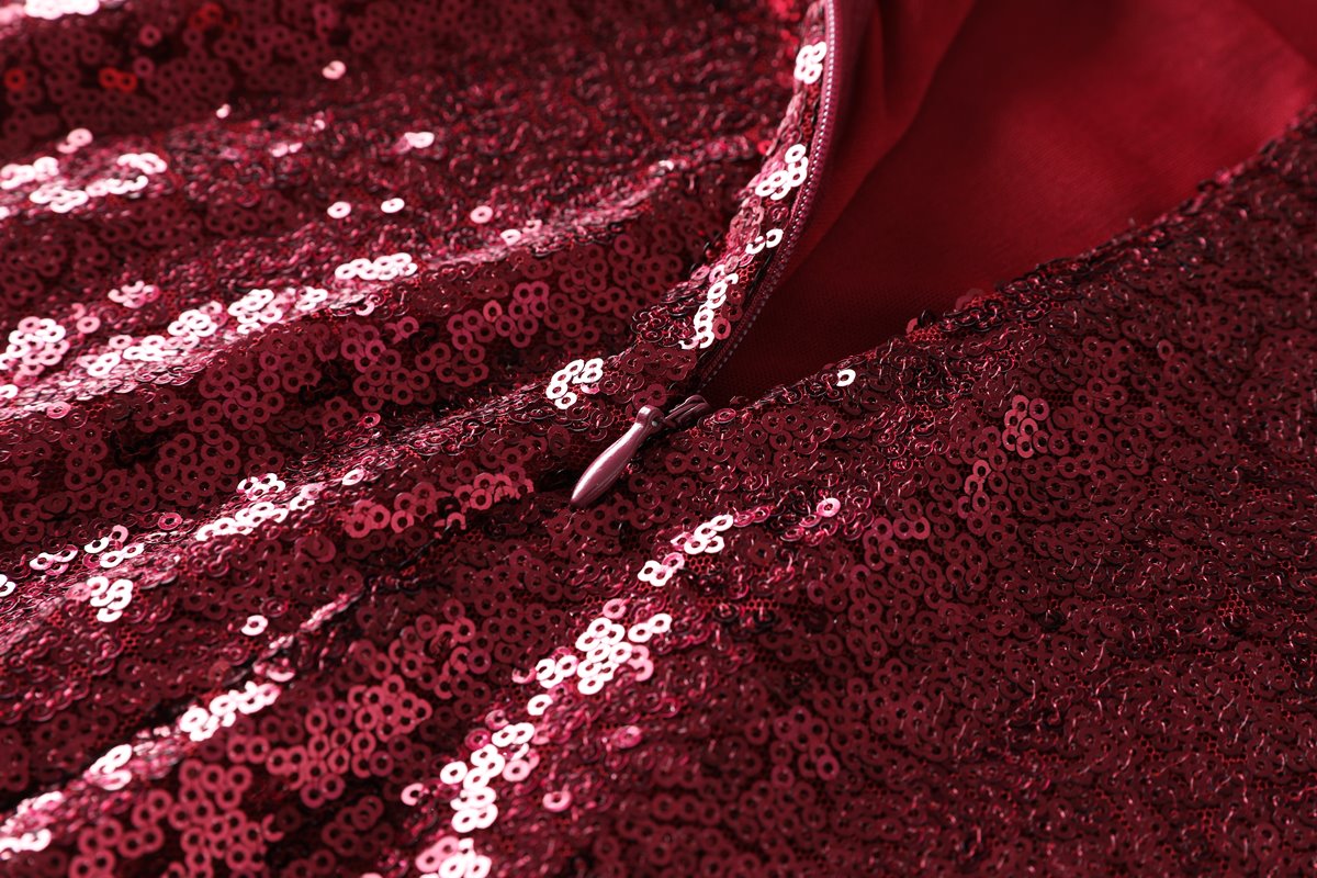 Waiva Plus Size Sequins Evening Gown