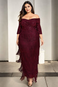 Nicole Plus Size Flapper Evening Dress