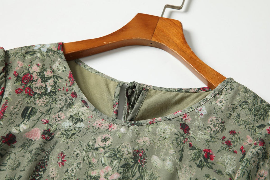 Plus Size Floral A Line Dress