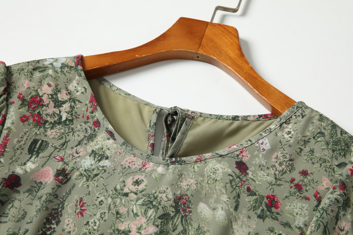 Plus Size Floral A Line Dress