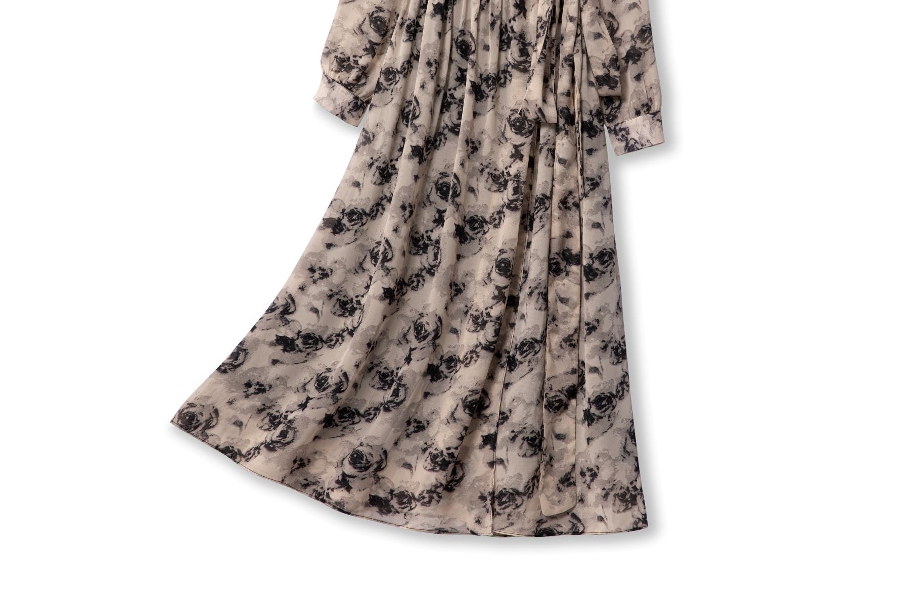 Kiera Plus Size Floral Wrap Long Sleeve Dress