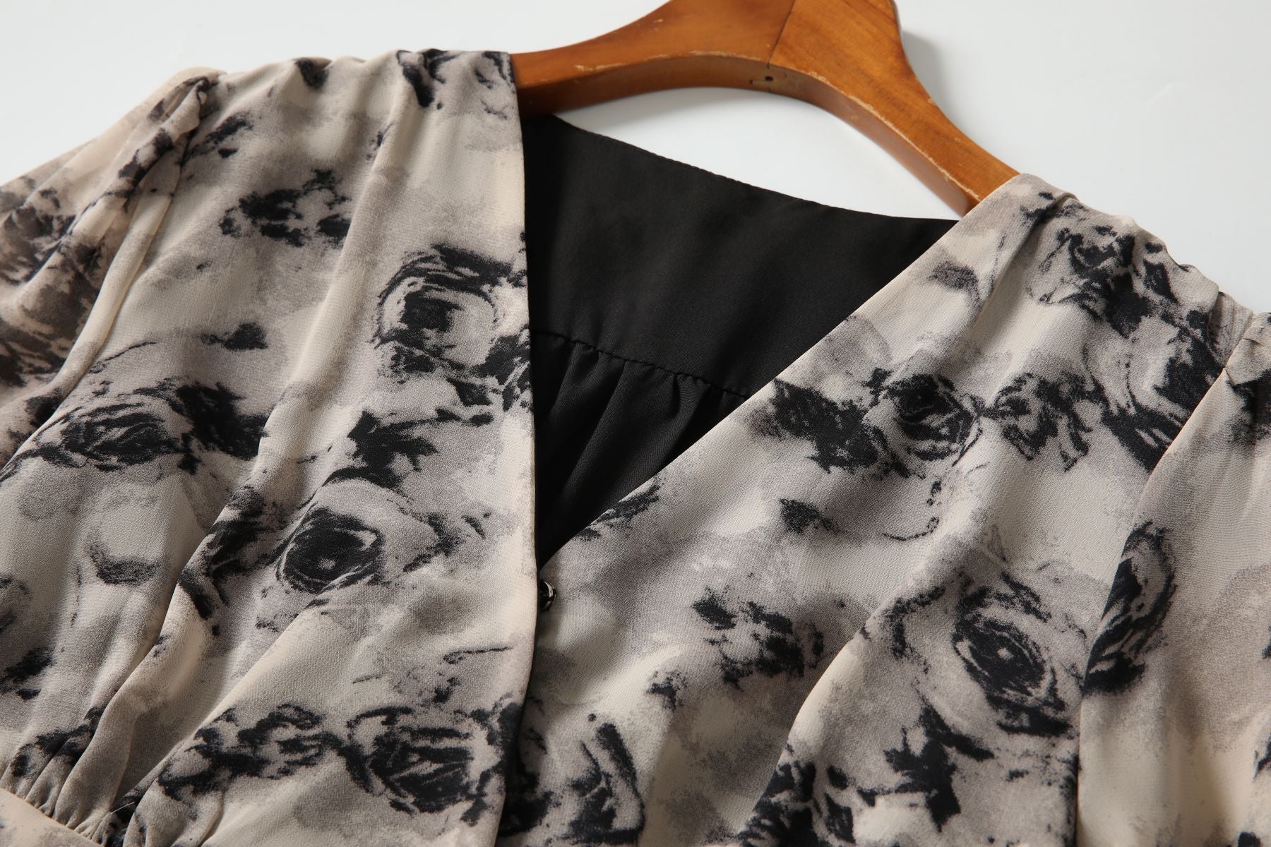 Kiera Plus Size Floral Wrap Long Sleeve Dress