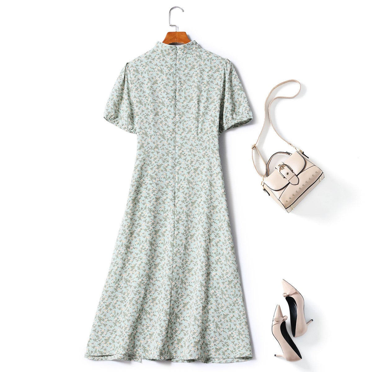 Plus Size Modern Floral Cheongsam Dress