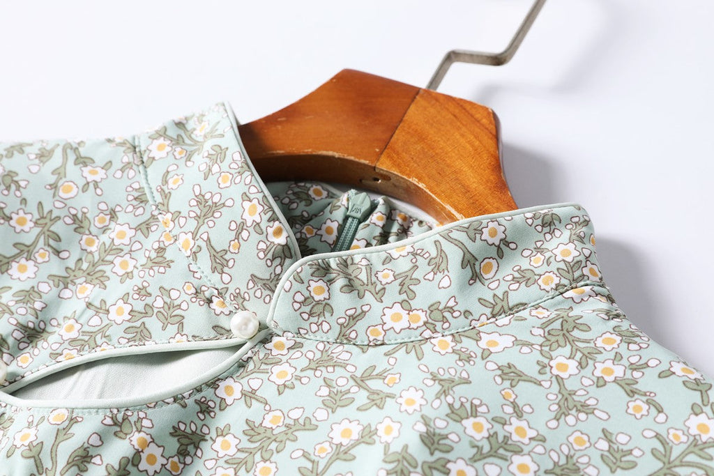 Plus Size Modern Floral Cheongsam Dress