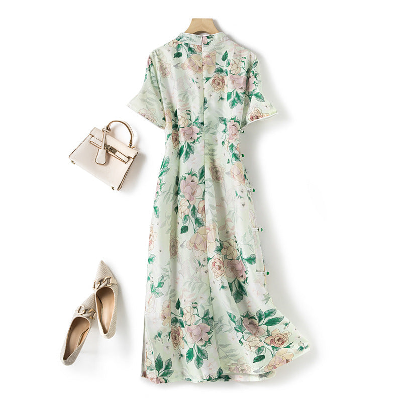 Plus Size Floral Cheongsam