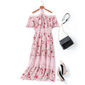 Dana Plus Size Pink Floral Halter Neck Midi Dress