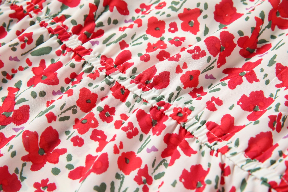 Plus Size Floral Long Sleeve Blouse