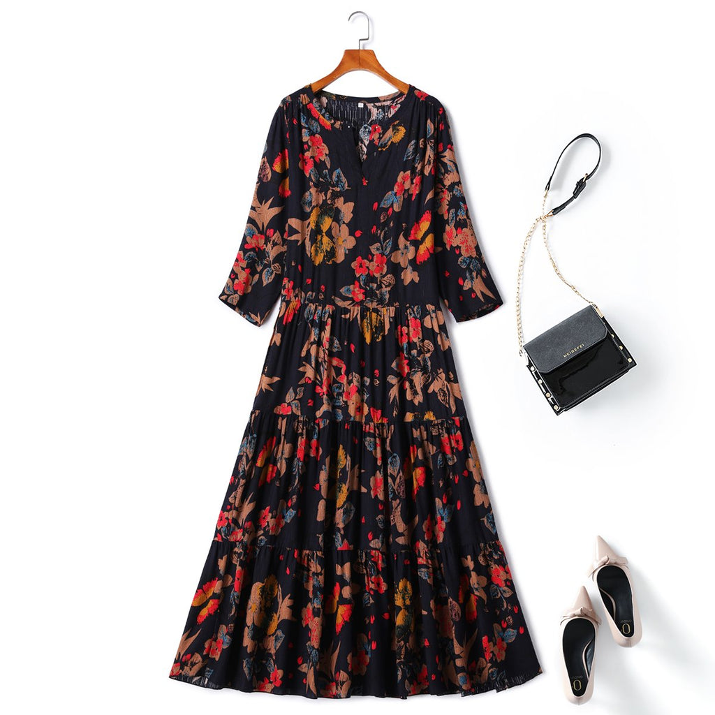 Aurelia Plus Size Floral Maxi Dress