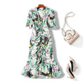 Plus Size Floral Mermaid Midi Dress