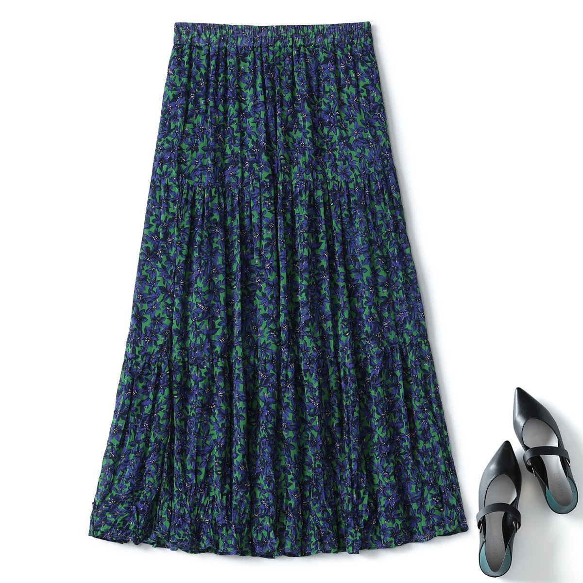 Rachel Plus Size Floral Midi Skirt