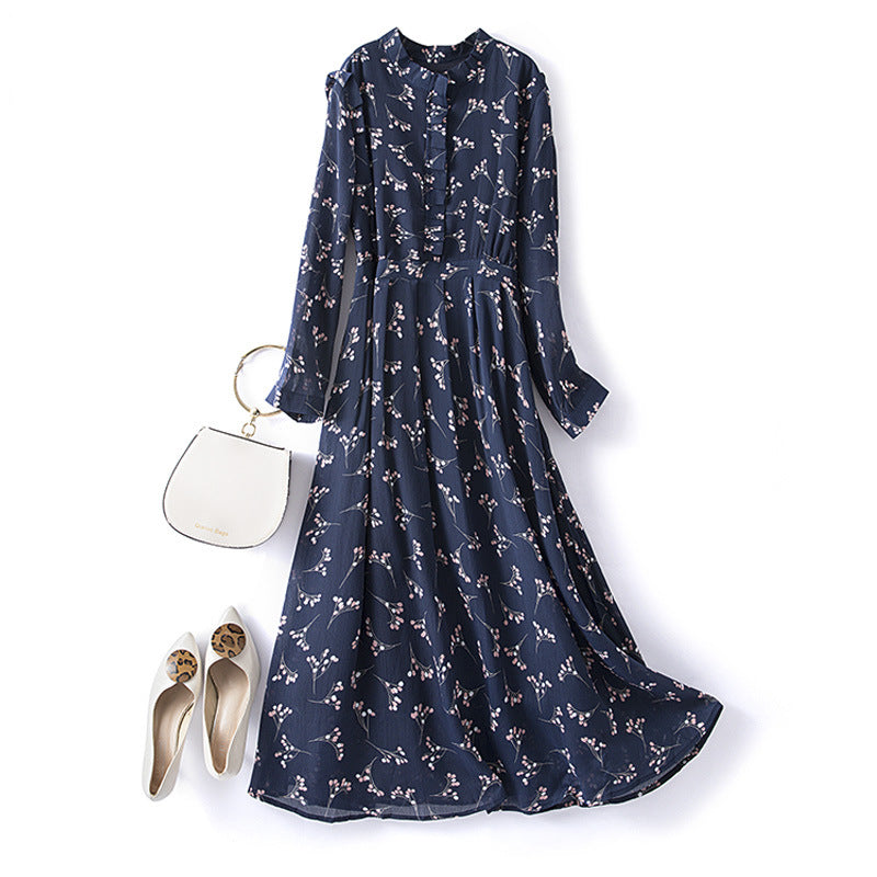 Plus Size Floral Pleat Shirt Dress