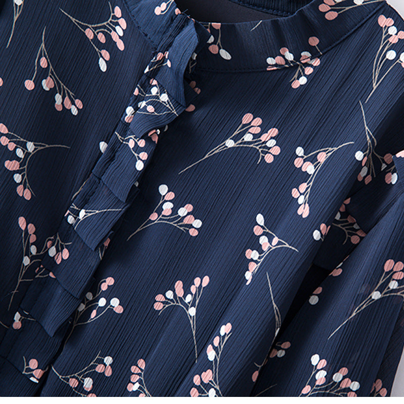 Plus Size Floral Pleat Shirt Dress