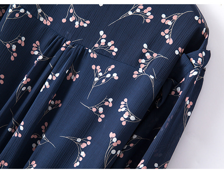 Plus Size Floral Pleat Shirt Dress