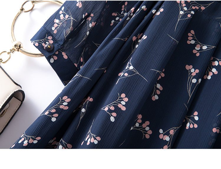 Plus Size Floral Pleat Shirt Dress