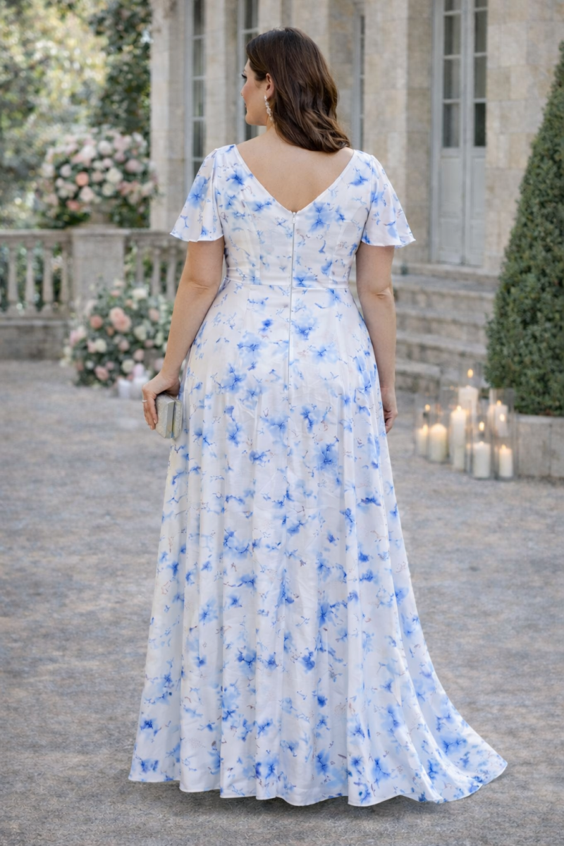 Elodie Plus Size Floral Wrap Maxi Dress