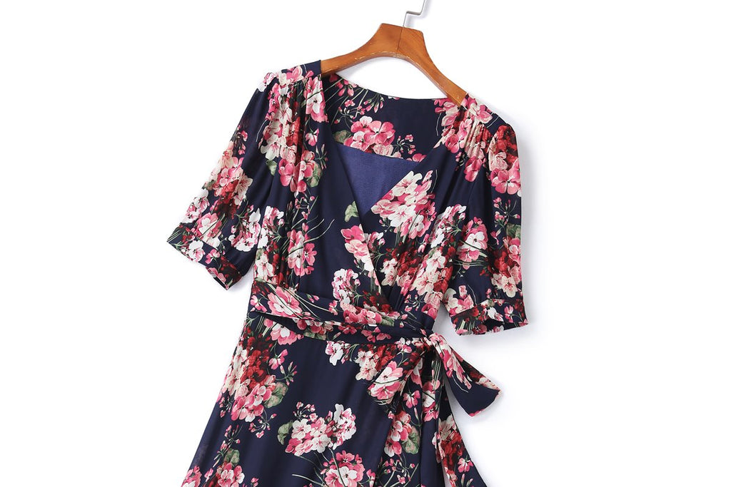 Zariah Plus Size Floral Wrap Maxi Dress