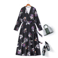 Daleysa Plus Size Floral Wrap Maxi Dress