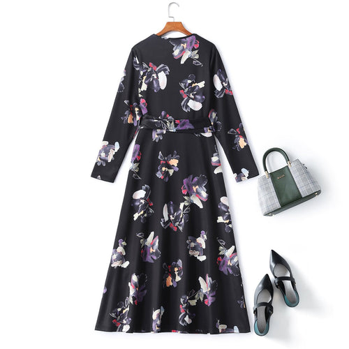 Daleysa Plus Size Floral Wrap Maxi Dress