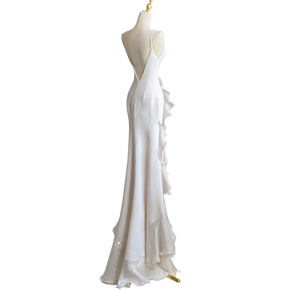Plus Size Frills Sexy Formal Evening Dress