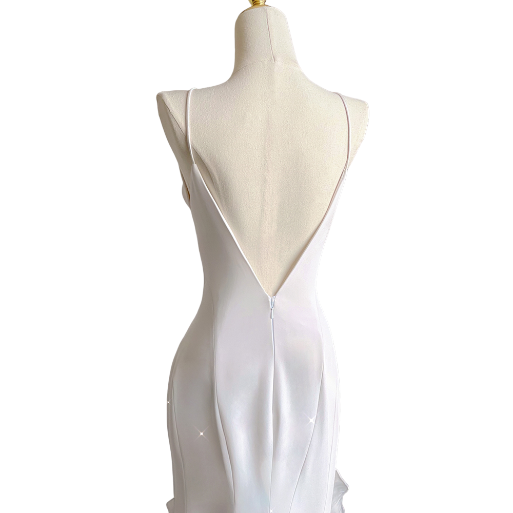 Plus Size Frills Sexy Formal Evening Dress
