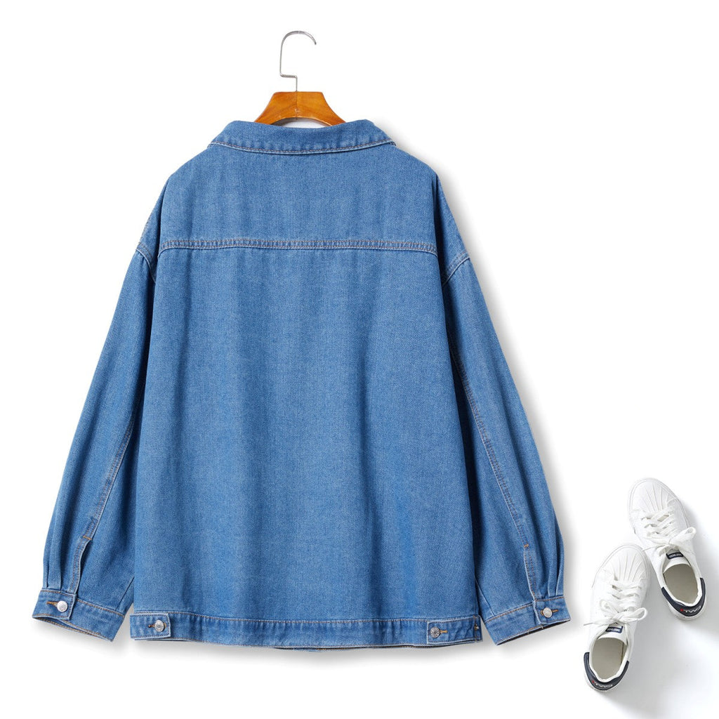 Plus Size Gems Denim Jacket