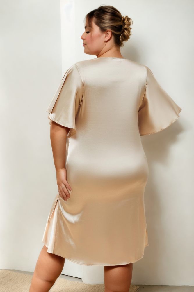 Victoria Plus Size Gold Shift Dress