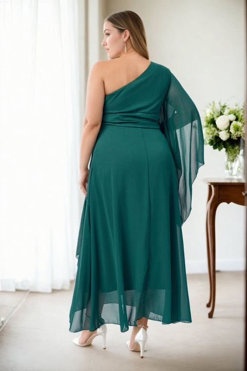 Aarti Plus Size Green Toga Dress