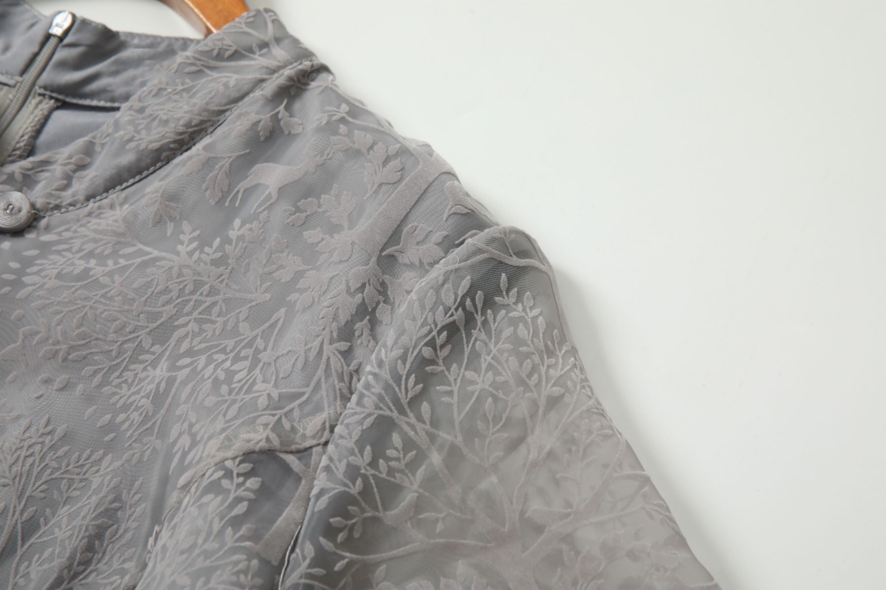 Phoebe Plus Size Grey Qipao Dress