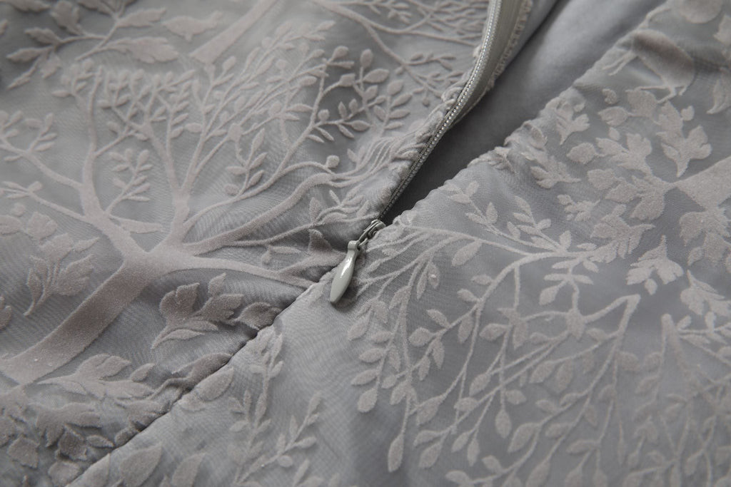 Phoebe Plus Size Grey Qipao Dress
