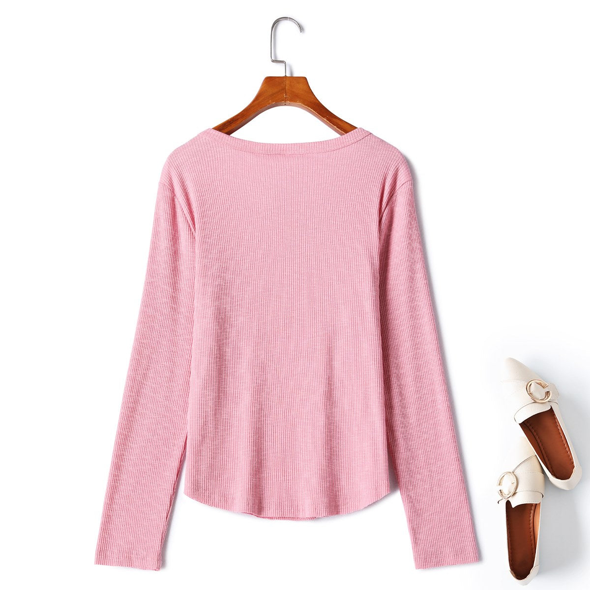 Plus Size Henley T Shirt Top