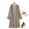 Plus Size Knit Long Cardigan