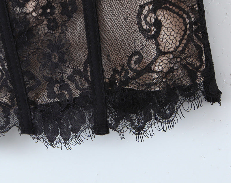 Plus Size Lace Bustier Top