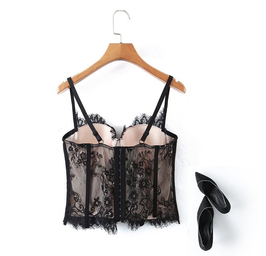 Plus Size Lace Bustier Top