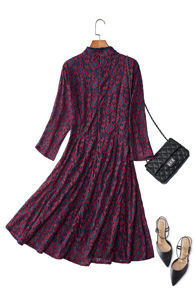 Evianna Plus Size Lace Long Sleeve Cheongsam