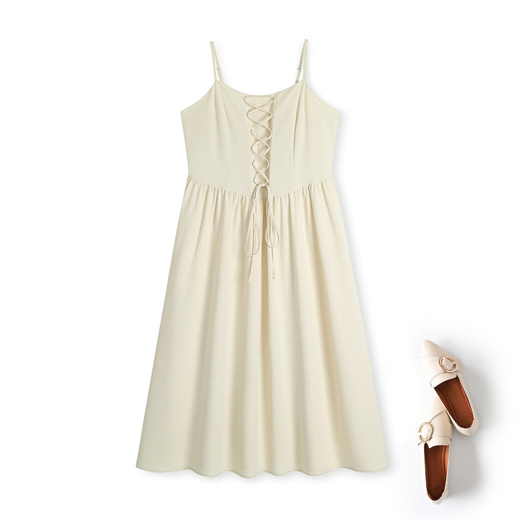 Plus Size Vintage Lace Up Dress