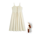 Plus Size Vintage Lace Up Dress