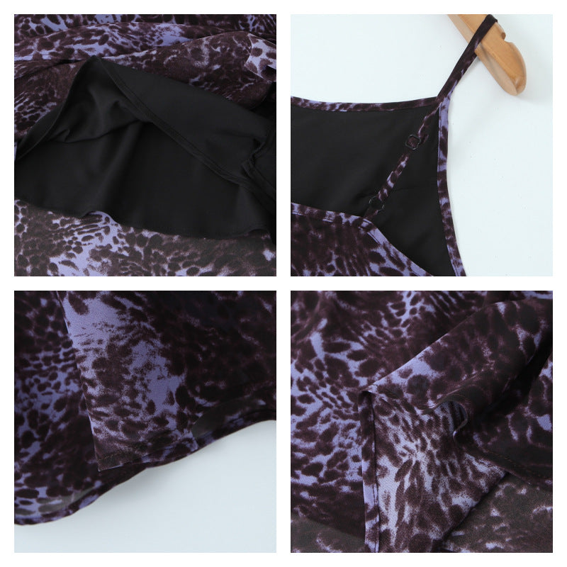 Plus Size Leopard Print Mermaid Dress