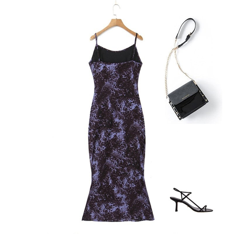 Plus Size Leopard Print Mermaid Dress