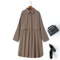 Marley Plus Size Long Sleeve Shirt Dress