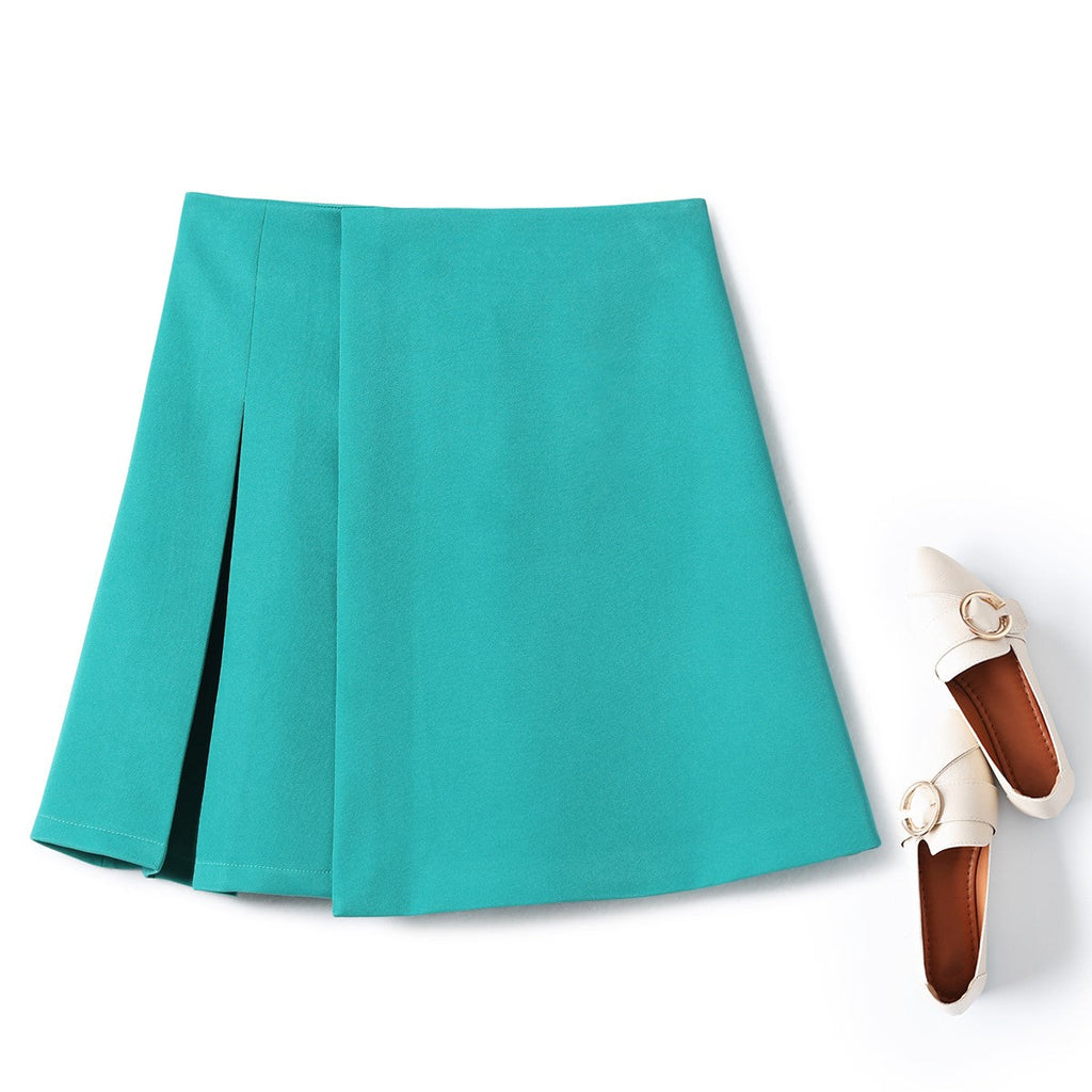 Miriam Plus Size Pleat Mini Skirt