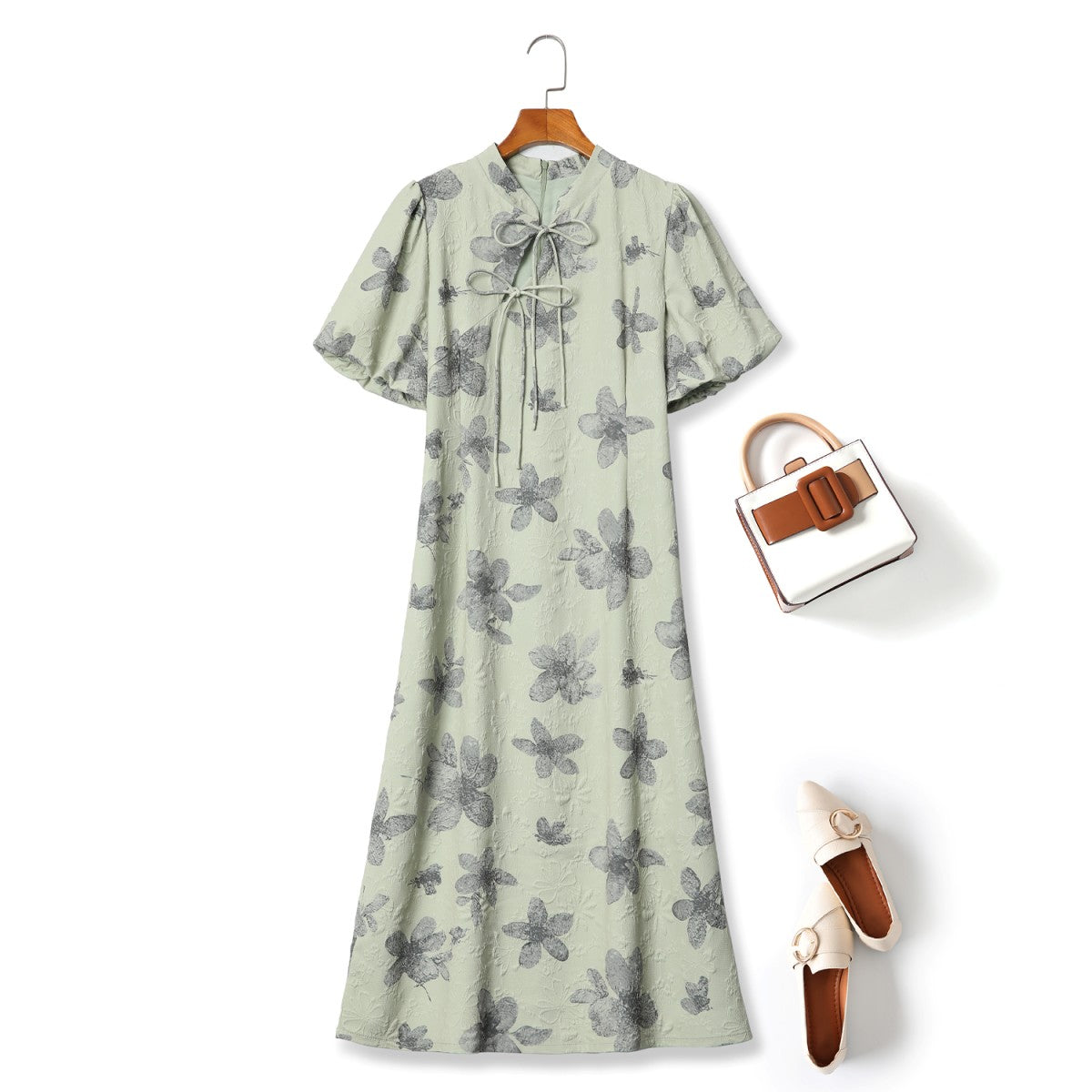 Plus Size Green Modern Qipao
