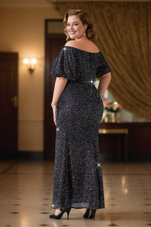 Ayva Plus Size Navy Mermaid Gown