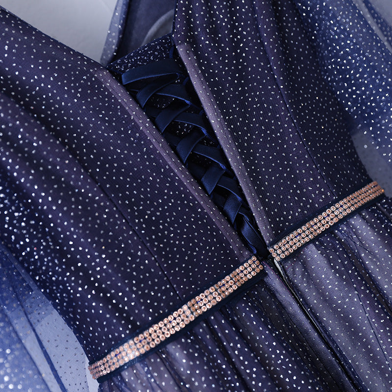 Plus Size Navy Short Sleeve Gown