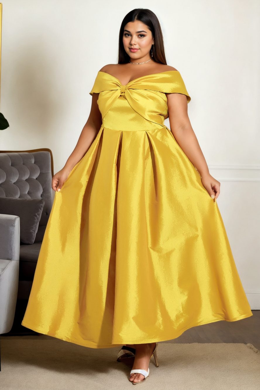 Dana Plus Size Off Shoulder A Line Gown
