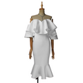 Plus Size Off Shoulder Pencil Mermaid Dress