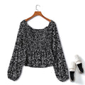 Plus Size Off Shoulder Long Sleeve Top