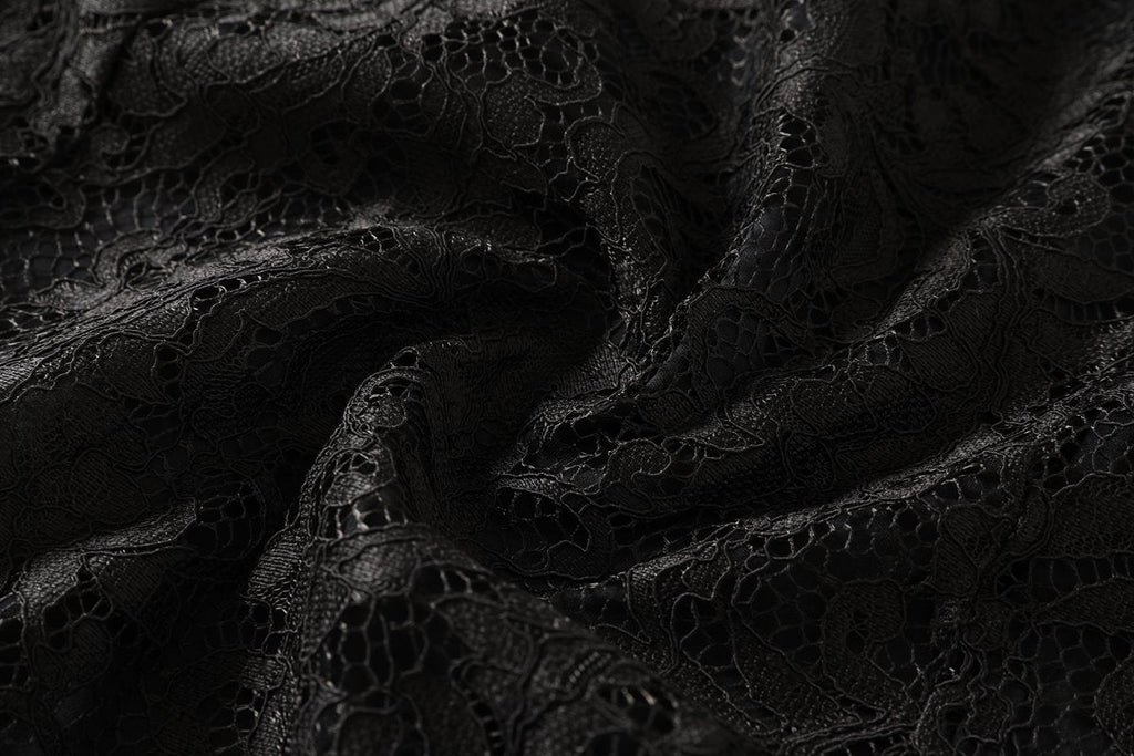 Ilysa Plus Size Black Lace Evening Dress