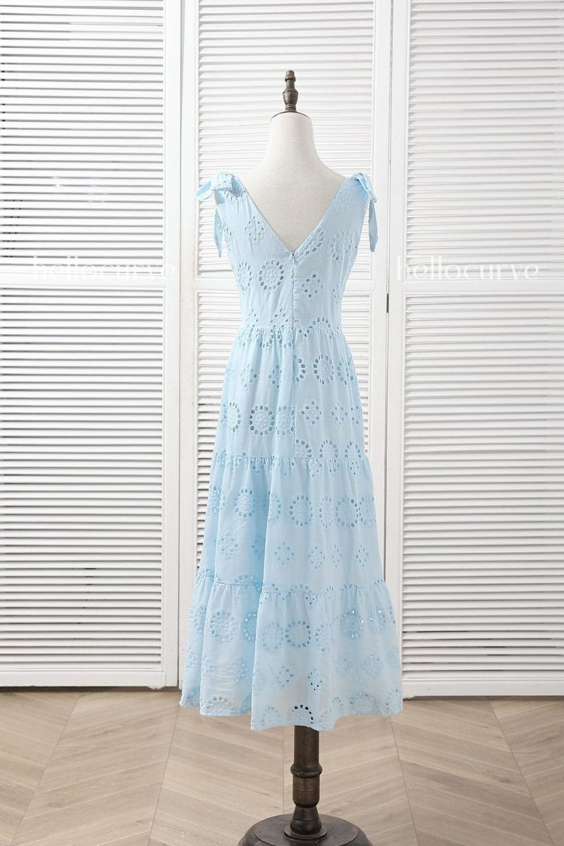 Danica Plus Size Pastel Blue Lace Dress